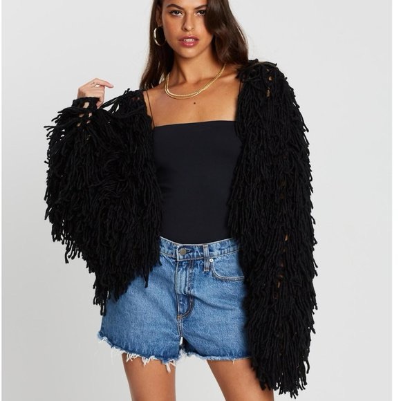 Bad Romance Black Shaggy Sweater